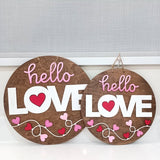 Hello Love Wood Sign