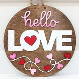 Hello Love Wood Sign