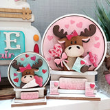 It Moose Be Love - Snowglobe / Easel/ Gumball Bases