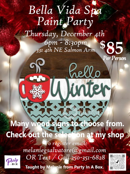Bella Vida Paint Night- Door Hanger
