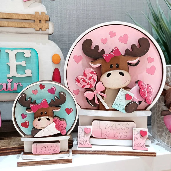 It Moose Be Love - Snowglobe / Easel/ Gumball Bases