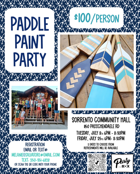 Sorrento Hall Paddle Paint Party