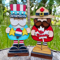 Patriotic Gnomes- RCMP and American Gnome